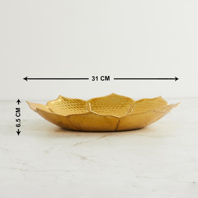 Fiesta Gian Metal Hammered Decorative Flower Bowl