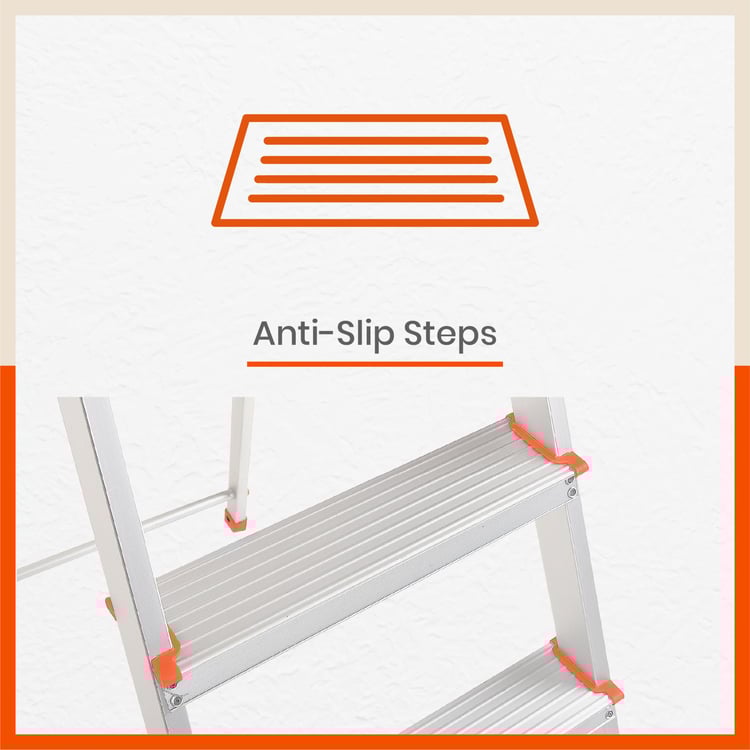 BATHLA Advance 4-Step Foldable Ladder with Sure-Hinge Technology