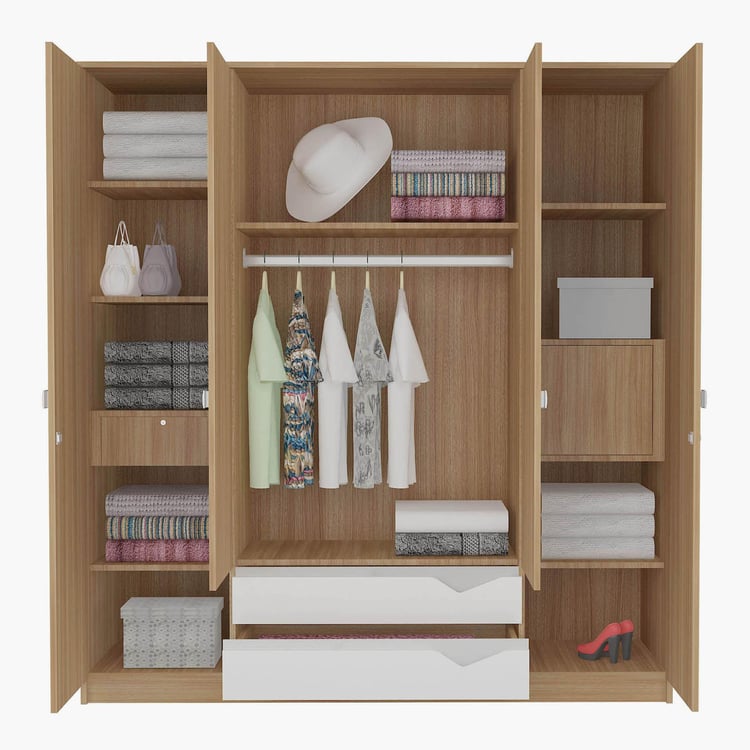 Alba 4 Door Wardrobe- 180 cm ?? 195 cm