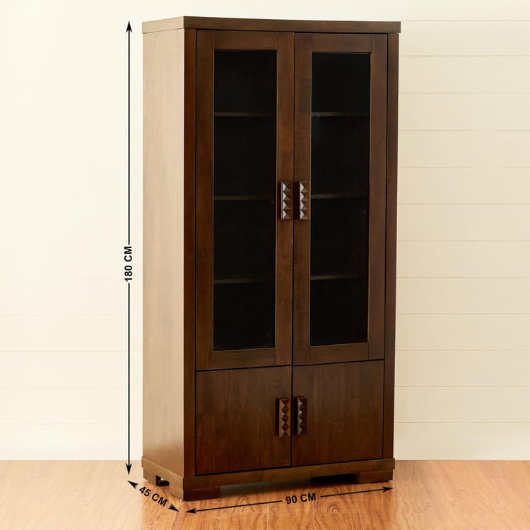 Rio Nxt 4-Door Book Cabinet - Brown