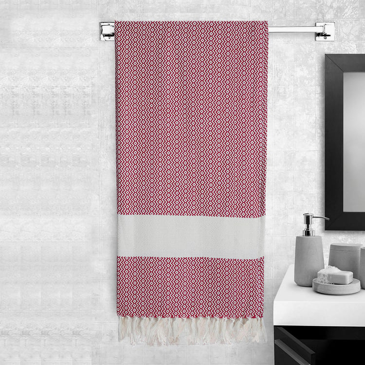 PORTICO Turkish Hammam Printed Bath Towel-75 X 150 Cm
