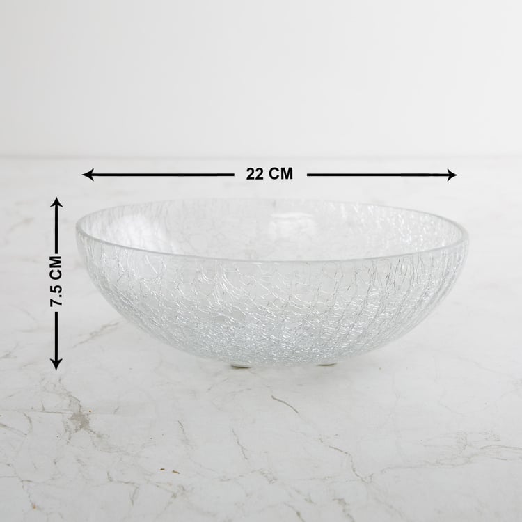 Garnet Glass Crackle Decorative Bowl