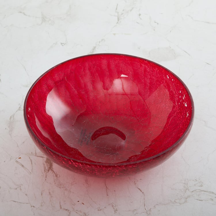 Mabel Glass Crackle Decorative Bowl