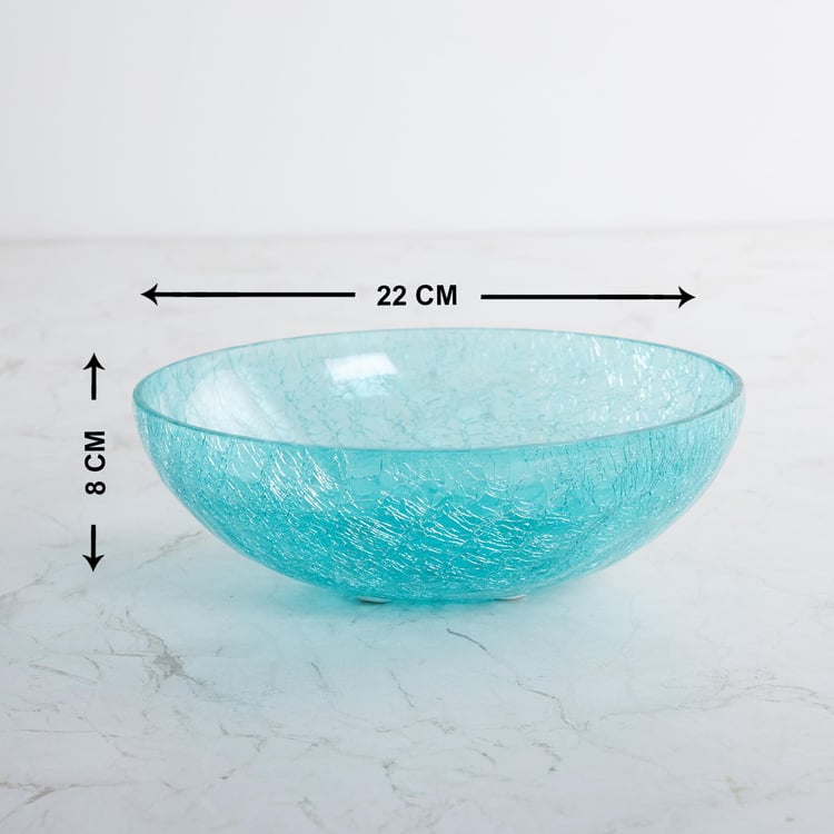 Mabel Glass Crackle Decorative Bowl