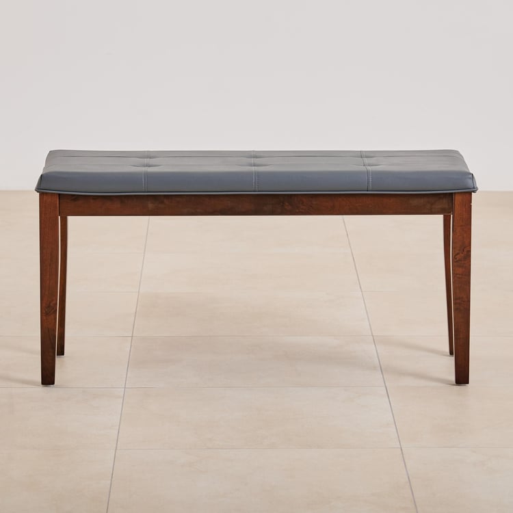 Jasper Faux Leather Dining Bench - Grey and Brown