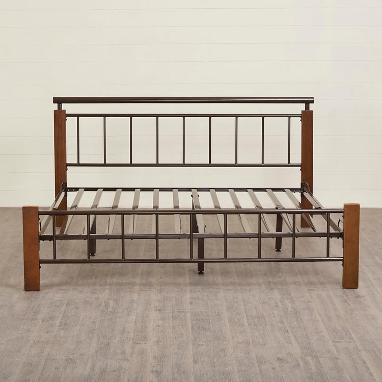 Helios Alex Metal King Bed - Brown
