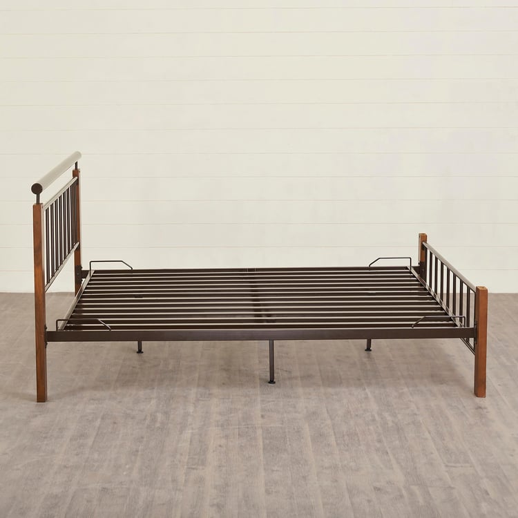 Helios Alex Metal King Bed - Brown