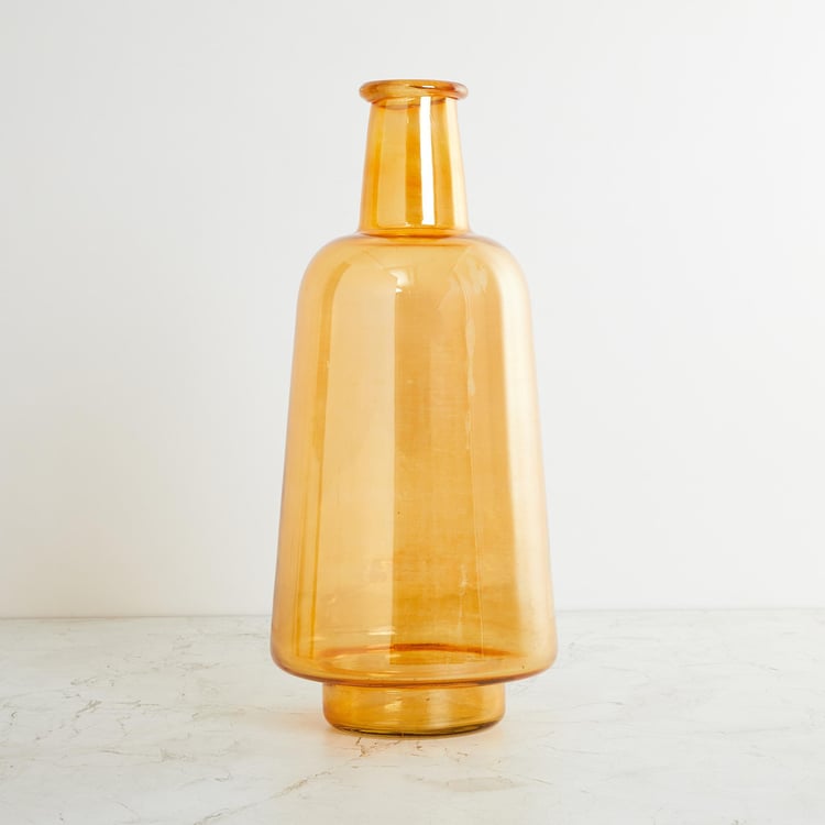 Fiesta Amber Yellow Glass Vase- 20 x 45 cm