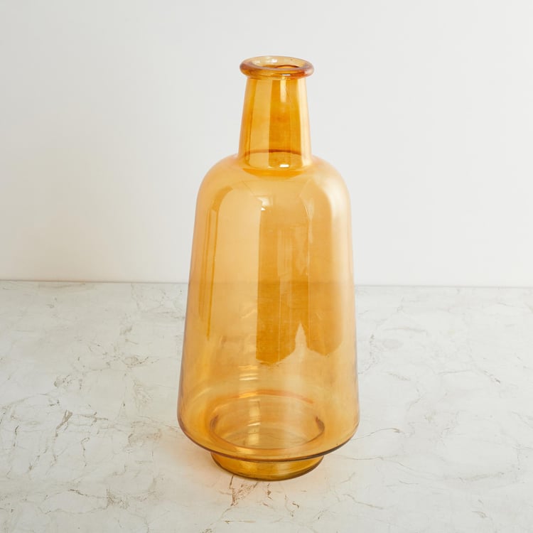 Fiesta Amber Yellow Glass Vase- 20 x 45 cm