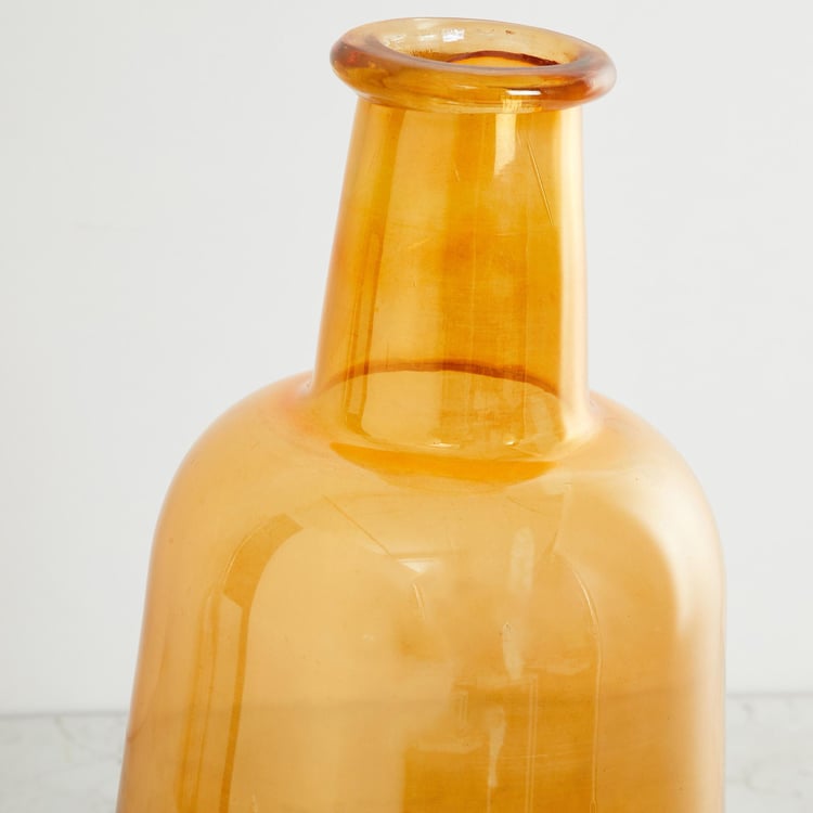 Fiesta Amber Yellow Glass Vase- 20 x 45 cm