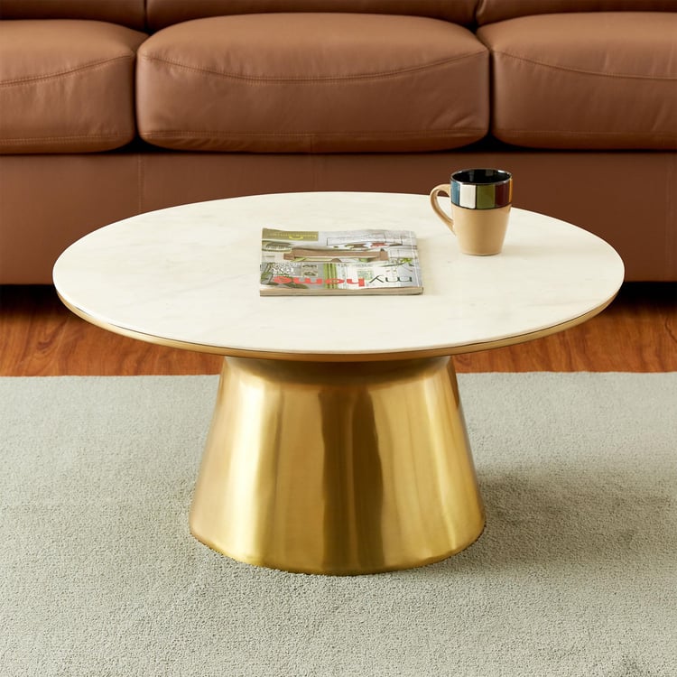 Glow Marble Top Coffee Table - Gold