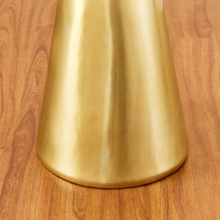 Glow Marble Top End Table - Gold