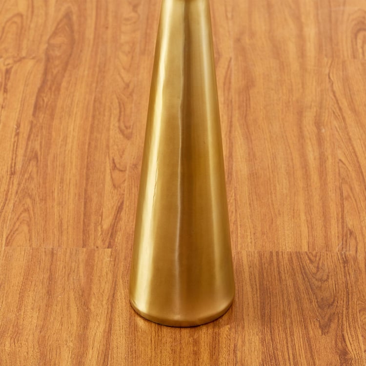 Swill Marble Top Accent Table - Gold