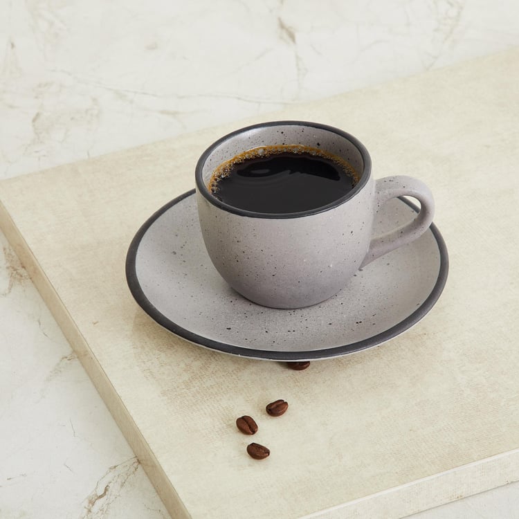 Marshmallow Stoneware Cup and Saucer - 220ml