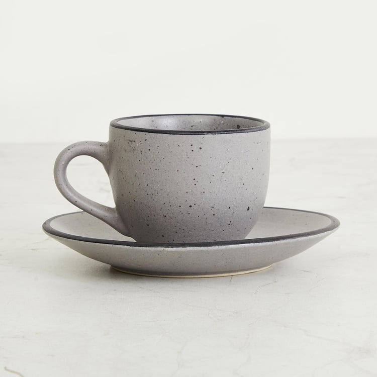 Marshmallow Stoneware Cup and Saucer - 220ml