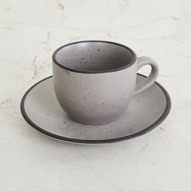 Marshmallow Stoneware Cup and Saucer - 220ml