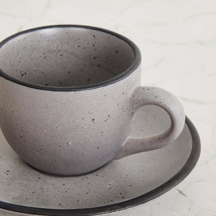 Marshmallow Stoneware Cup and Saucer - 220ml