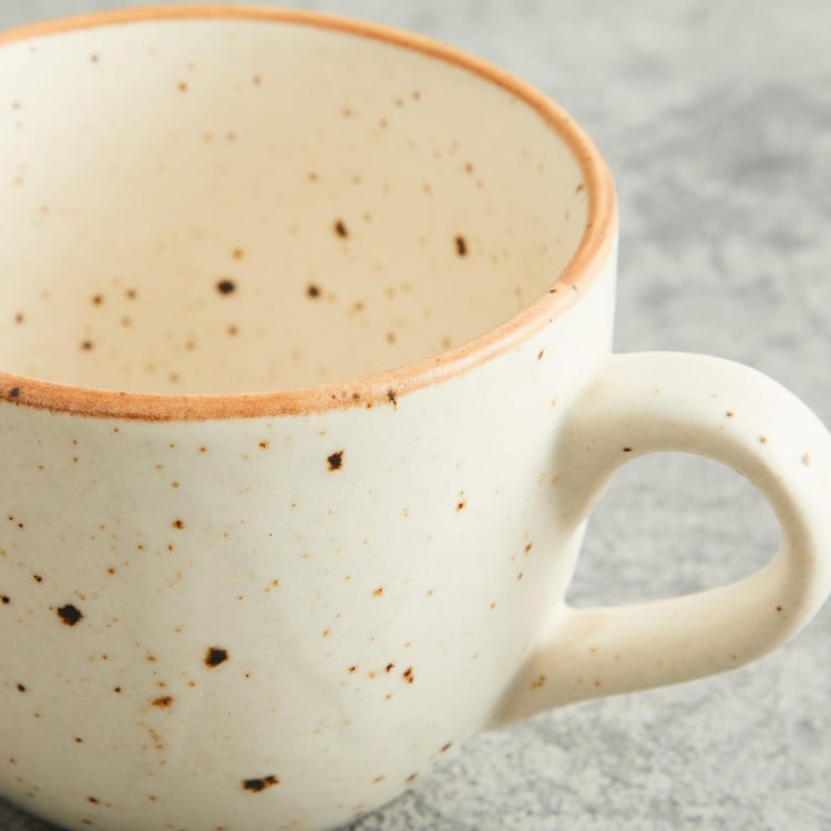 Marshmallow Stoneware Cup and Saucer