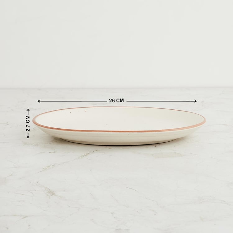 Corsica Marshmallow Stoneware Dinner Plate - 26 cm