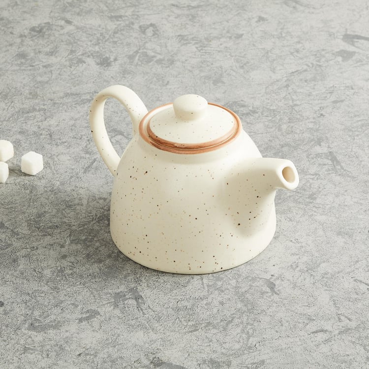 Fiesta Off-White Textured Stoneware Tea Pot- 13.2 x 25 cm - 1 L