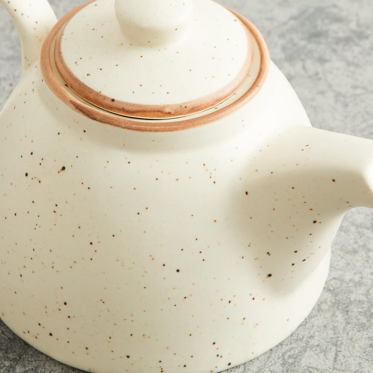 Fiesta Off-White Textured Stoneware Tea Pot- 13.2 x 25 cm - 1 L