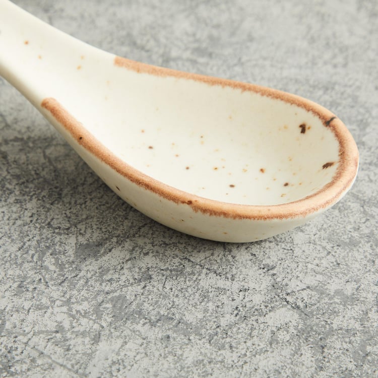 Marshmallow Stoneware Spoon