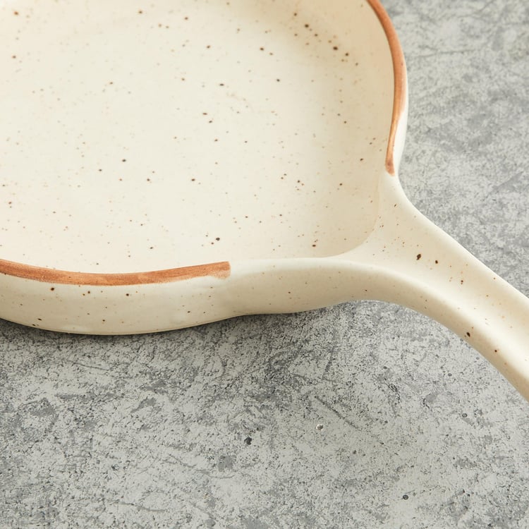 Fiesta Off-White Textured Stoneware Serving Platter- 32 x 20 cm