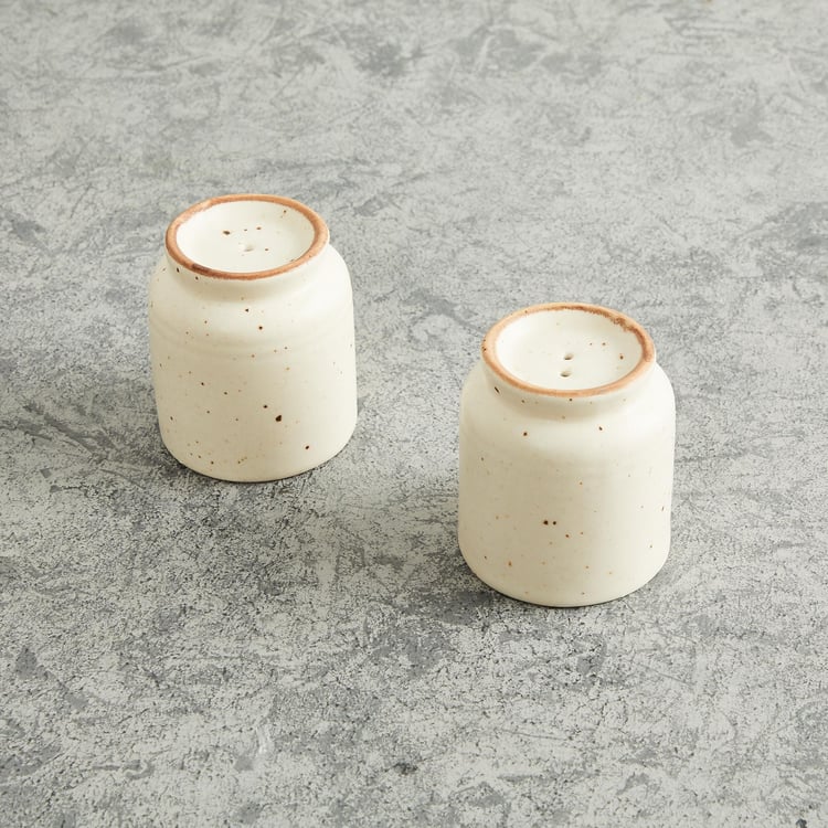 Marshmallow Set of 2 Stoneware Salt and Pepper Shakers