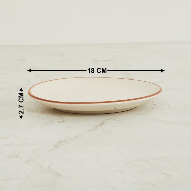 Marshmallow Stoneware Side Plate - 18cm