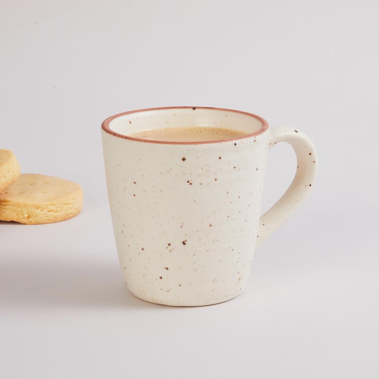 Marshmallow Stoneware Ribbed Mug - 240ml