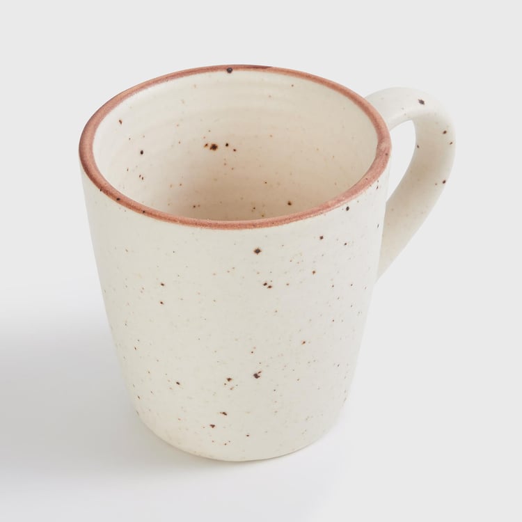 Marshmallow Stoneware Ribbed Mug - 240ml