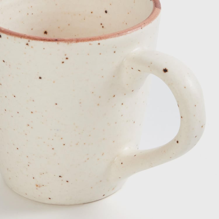 Marshmallow Stoneware Ribbed Mug - 240ml