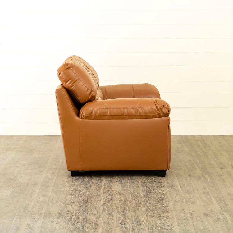 Diana Half Leather 2-Seater Sofa - Brown