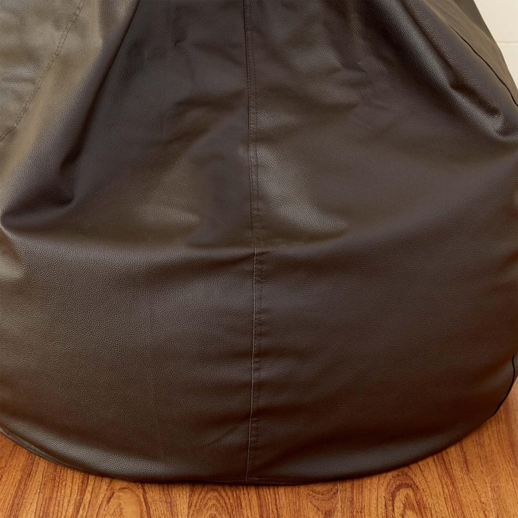 Flabby Faux Leather XXL Bean Bag with Beans - Brown