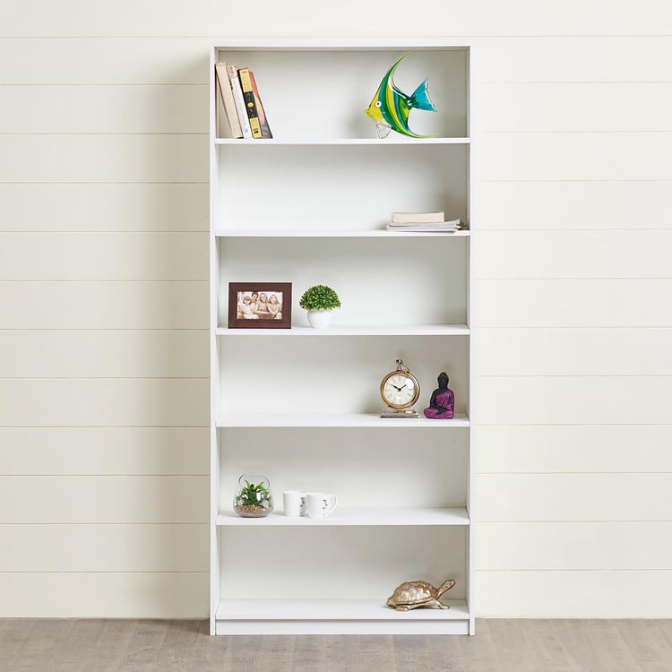 Helios Harpy White Engineered Wood Book Cabinet