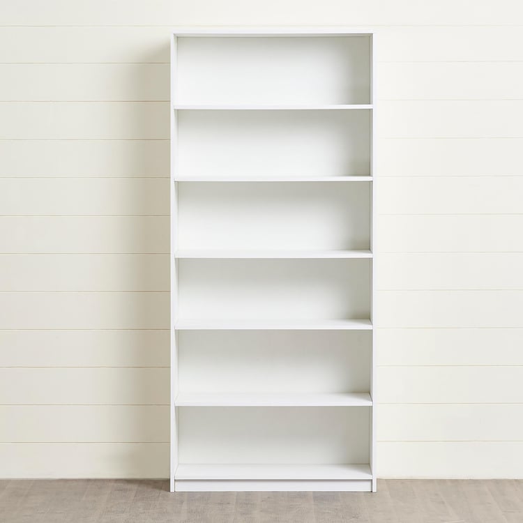 Helios Harpy White Engineered Wood Book Cabinet