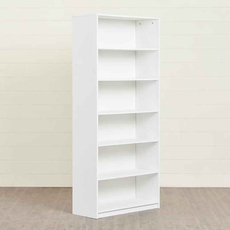 Helios Harpy White Engineered Wood Book Cabinet