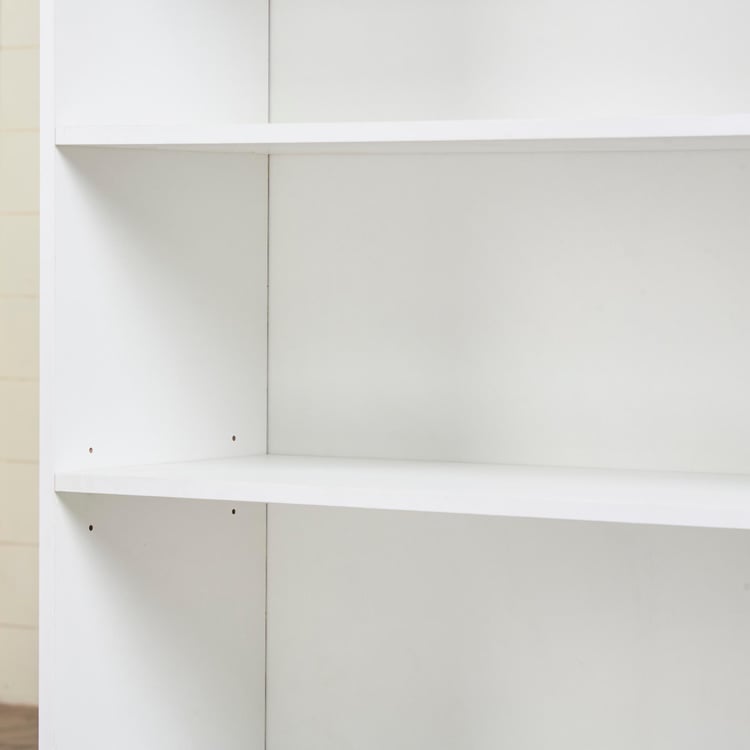 Helios Harpy White Engineered Wood Book Cabinet