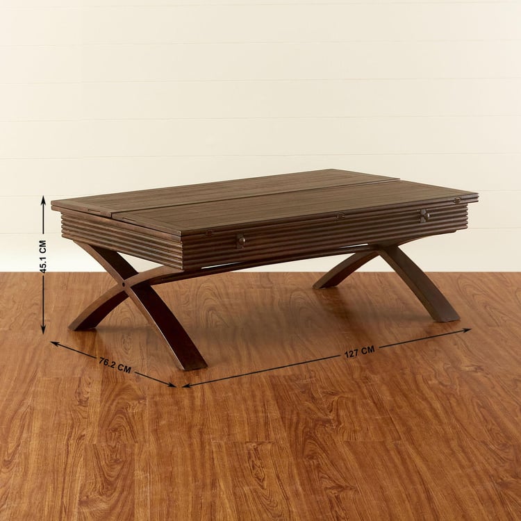 Flick Mango Wood Extendable Coffee Table - Brown