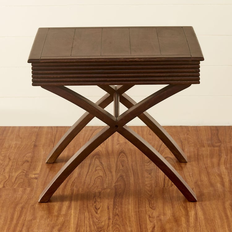 Flick Mango Wood End Table - Brown