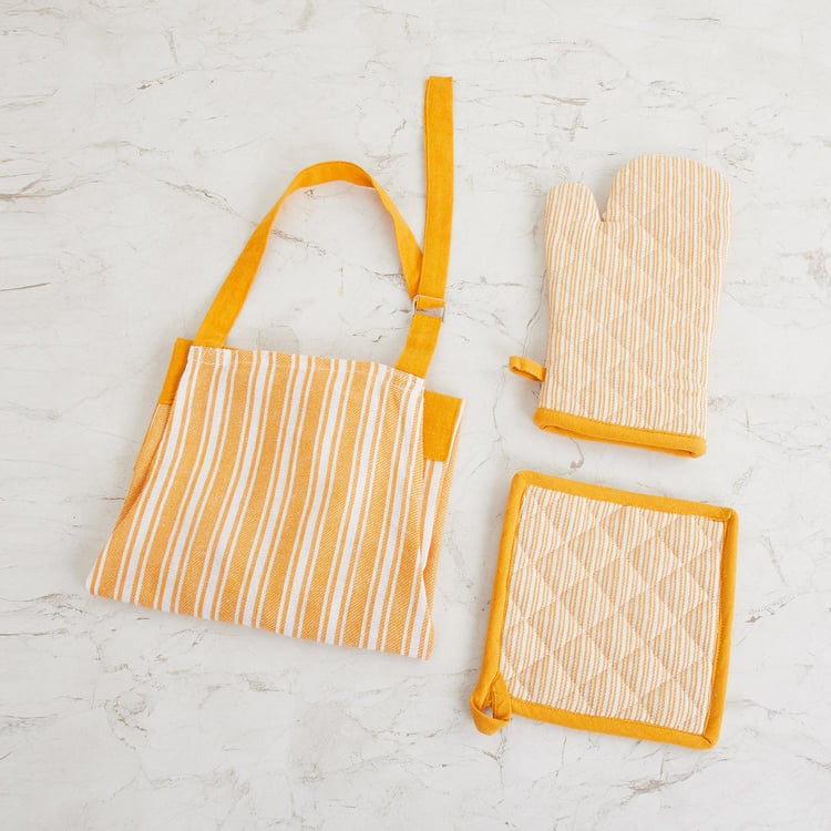Vegas Multicolour Printed Cotton Kitchen Linen Set - 3Pcs