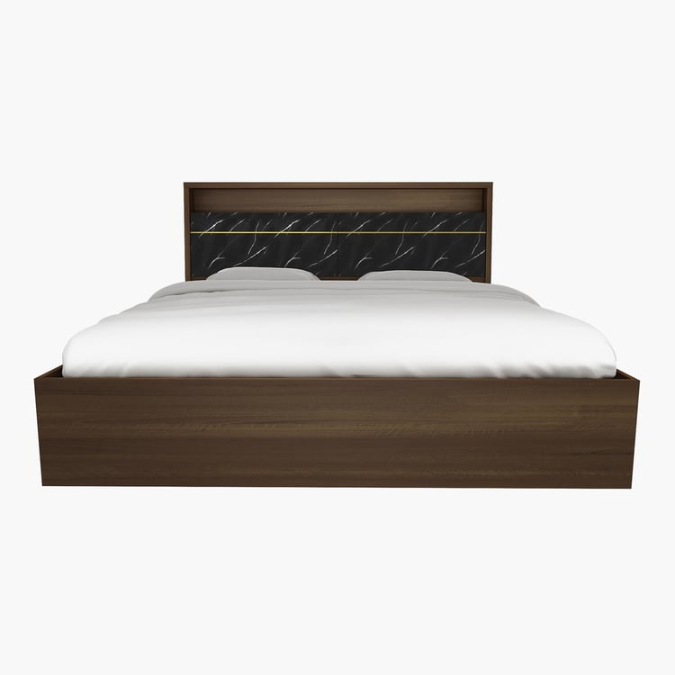 Noir Novelty Oliver Queen Bed With Hydraulic Storage - 163 x 219 cm