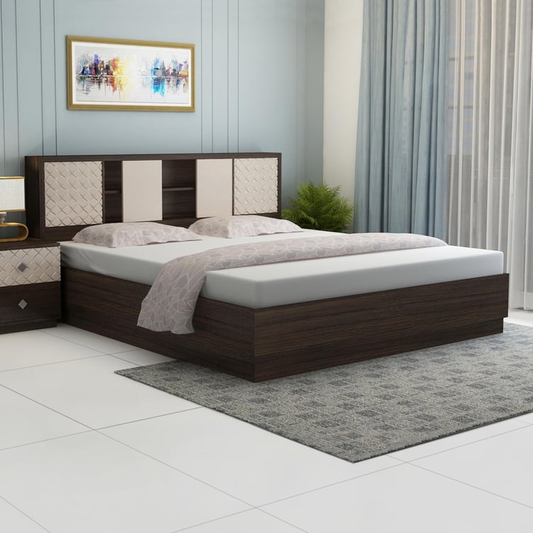 Spectra Alpha King Size Bed with Box Storage - 193 x 218 cm