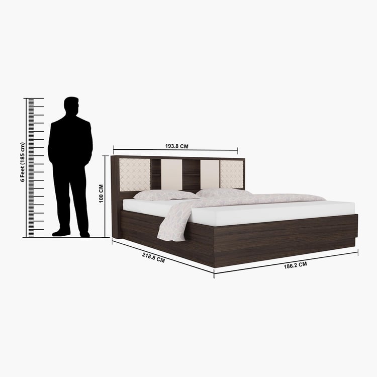 Spectra Alpha King Size Bed with Box Storage - 193 x 218 cm