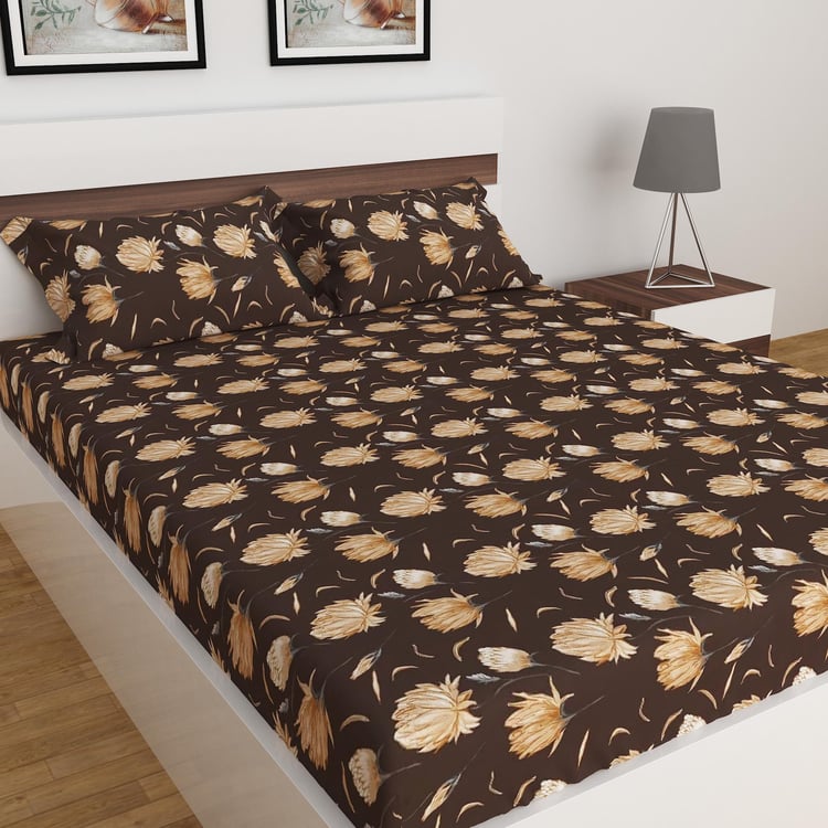 Corsica Elegant Microfibre 3Pcs Printed Queen Bedsheet Set