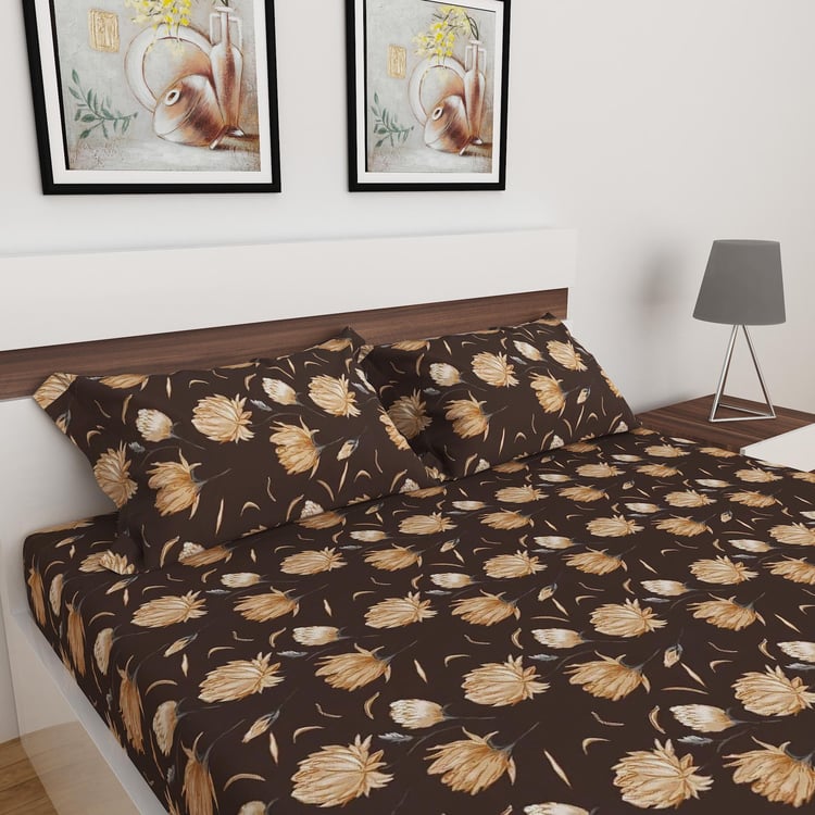 Corsica Elegant Microfibre 3Pcs Printed Queen Bedsheet Set