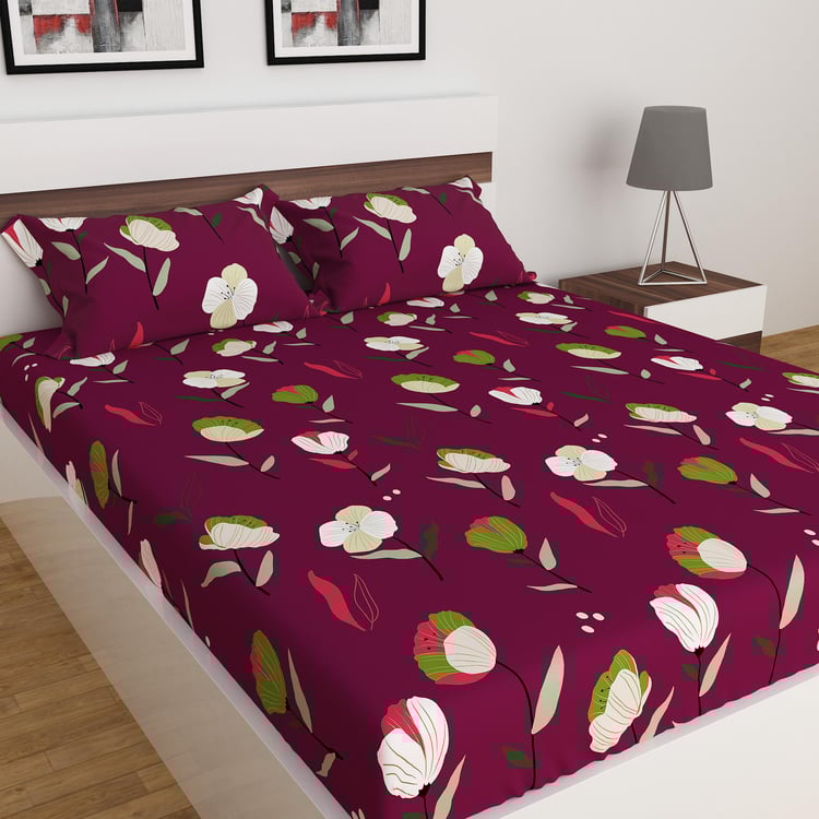 Corsica Elegant Microfibre Printed 3Pcs Queen Bedsheet Set