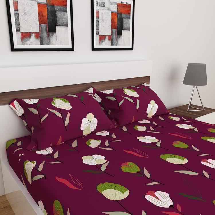 Corsica Elegant Microfibre Printed 3Pcs Queen Bedsheet Set