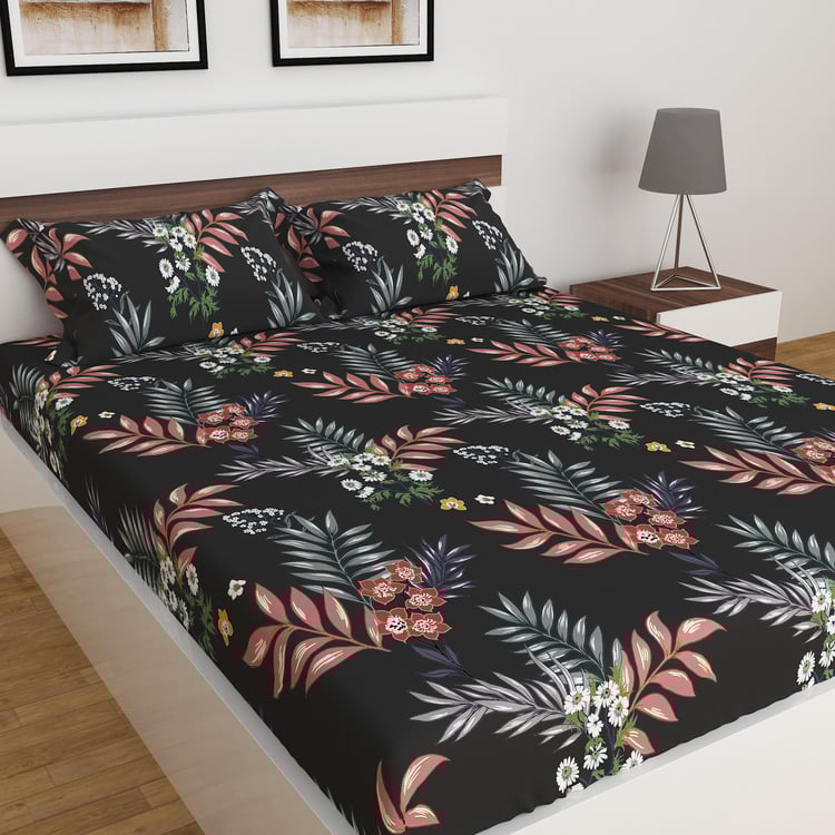 Corsica Elegant Microfibre Printed 3Pcs Queen Bedsheet Set