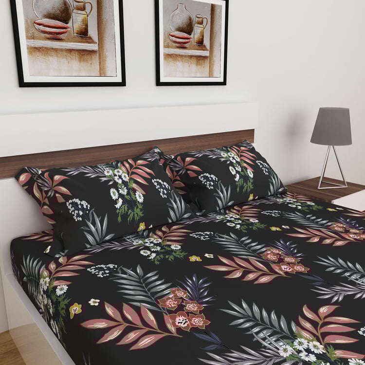 Corsica Elegant Microfibre Printed 3Pcs Queen Bedsheet Set